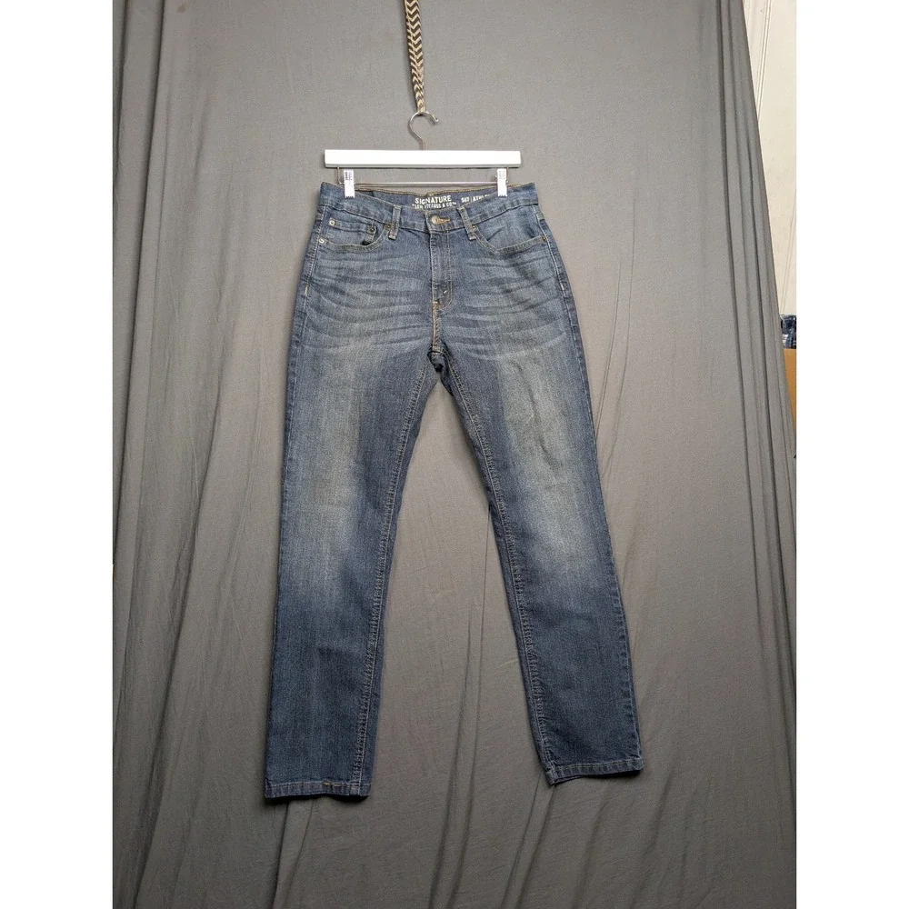 Signature by Levi Strauss & Co. Regular Fit Straight Blue Denim Jeans 32‎ X 32
